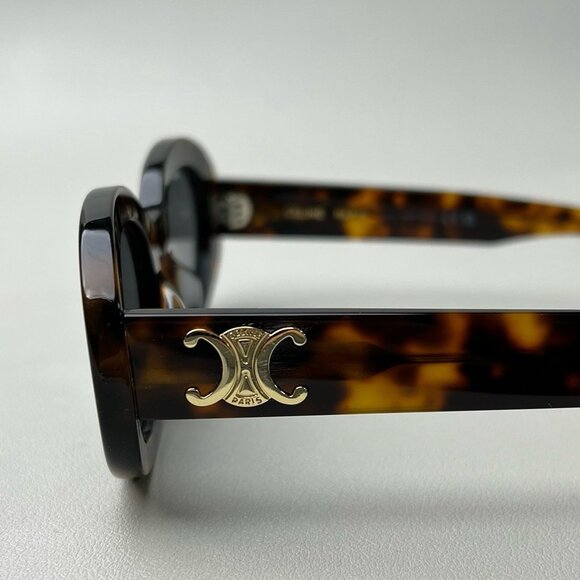 Celine Brown Triomphe 01 Oval Sunglasses - Picture 5 of 6